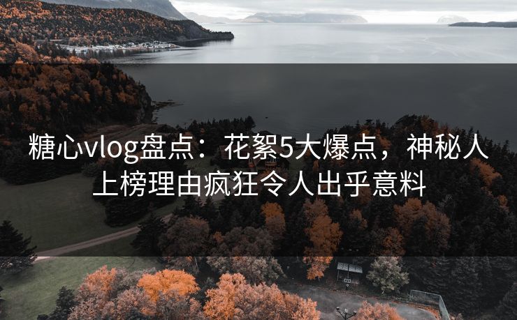 糖心vlog盘点：花絮5大爆点，神秘人上榜理由疯狂令人出乎意料